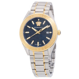 Versace V-Code Quartz Blue Dial Mens Watch ve6a00523