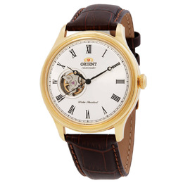 Orient Open Heart Automatic White Dial Mens Watch AG00002W