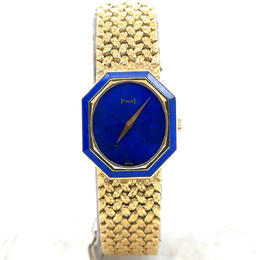 Pre-owned Piaget Vintage Hand-Wind Blue Dial Ladies Watch (Ref. No. 9341-D2)