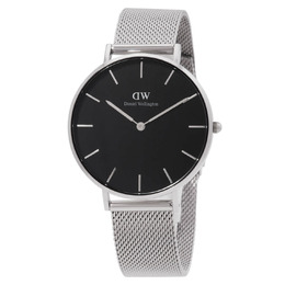 Daniel Wellington Petite 36 Sterling Quartz Black Dial Unisex Watch dw00100304