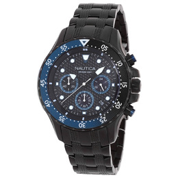 Nautica Mens Chronograph Quartz Watch Black Dial napnsf406