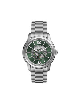 Часы Heritage Skeleton ME3262 Fossil, серебряный heritage skeleton me3262 | silberfarben