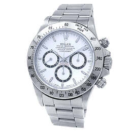 Pre-owned Rolex Cosmograph Daytona Chronograph Automatic White Dial Mens Watch 16520 WSO