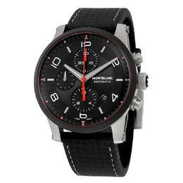 Pre-owned Montblanc Timewalker Chronograph 112640, Black Dial Men's Watch