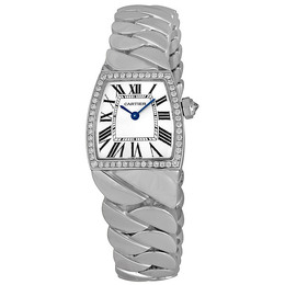 Pre-owned Cartier La Dona De Cartier Silver Guilloche Dial Ladies Watch we60039g