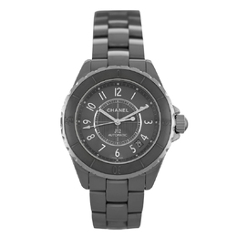 Pre-owned Chanel J12 Titanium Dial Unisex Watch h2979