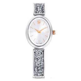 Swarovski Crystal Rock Oval White Dial Quartz Ladies Watch Model 5656878