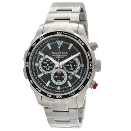 Nautica NST Chronograph Quartz Black Dial Mens Watch napnsf301