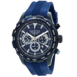 Nautica Nst Chronograph Quartz Blue Dial Mens Watch - napnsf305