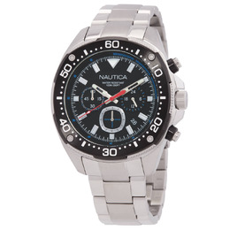 Nautica NCT Blue Sail Chronograph Quartz Black Dial Mens Watch - NAPBSF406