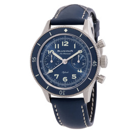 Blancpain Air Command Chronograph Automatic Blue Dial Mens Watch AC03 12B48 63A