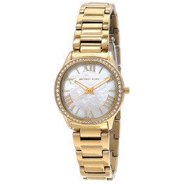 Michael Kors Ladies Watch Analog Mother of Pearl Dial with Luminescent Hands Quartz Movement 31mm mk4822