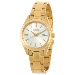 Seiko Essentials SUR632 Ladies Quartz Watch with Silver Dial and Stainless Steel Bracelet