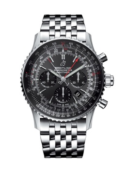 Pre-owned Breitling Navitimer 1 Chronograph Stratos Gray Dial Mens Watch AB03102A1F1A1