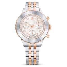Swarovski Octea Chrono Quartz Crystal White Dial Watch [5672937]