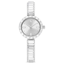 SWAROVSKI MATRIX BANGLE QUARTZ SILVER DIAL 5677487