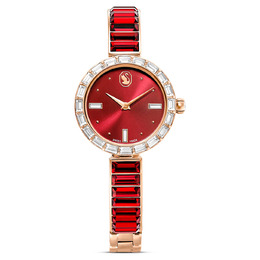 Swarovski Matrix Bangle Quartz Red Dial Ladies Watch - Art No: 5690811