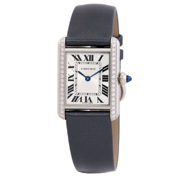 Cartier W4TA0031 Tank Must Small Diamond Silver Dial Watch