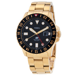 Fossil Blue GMT Black Dial Mens Watch fs5990