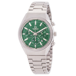 Timex Q Falcon Eye Chronograph Quartz Green Dial Mens Watch TW2W33600VQ
