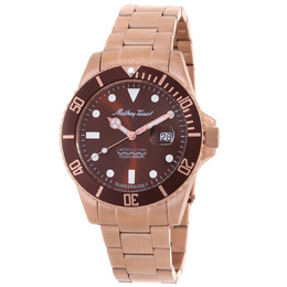 Mathey-Tissot Mathy Vintage Quartz 42 mm Brown Dial Mens Watch h9010prm