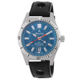 Mathey-Tissot Mergulhador GMT Quartz Blue Dial Mens Watch mrgabu