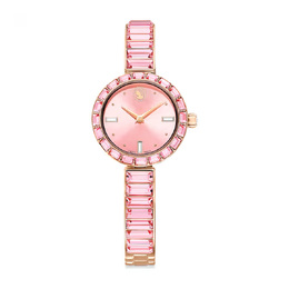 Swarovski Matrix Bangle Quartz Pink Dial Ladies Watch 5679890