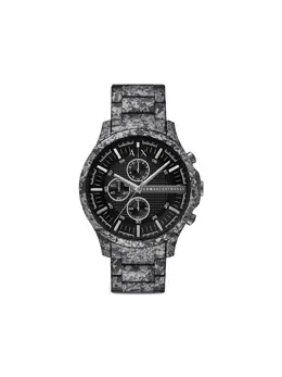 Armani Exchange Chronograph 28207122 - Black Stainless Steel Round Face, Baton Hands, Two Pushers