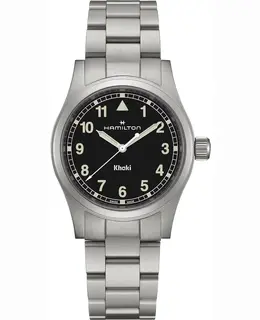 Hamilton Khaki Field Quartz Black Dial Stainless Steel Men's Watch H69401130