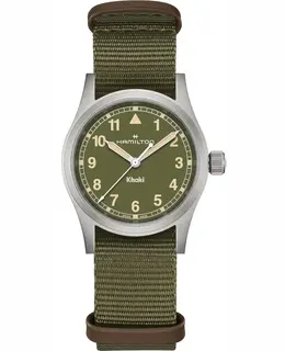 Hamilton Khaki Field Quartz Green Dial Fabric Strap Watch - Model H69301960