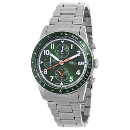 Fossil Sport Tourer Chronograph Quartz Green Dial Mens Watch FS6048