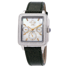 Gevril Bari Sparkle Quartz White Dial Ladies Watch GV2 - Analog with Date and Diamond Markers