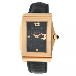 Pre-owned Chopard 12/7461 Quartz Black Dial Ladies Watch