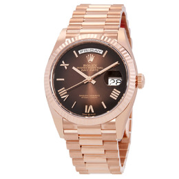 Rolex Day Date M128235-0075 Brown Dial Automatic Chronometer Unisex Watch