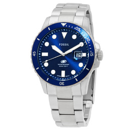 Fossil Mens Dive Watch Blue Dial fs6029