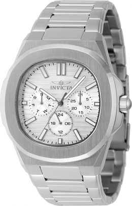 Invicta 48324 - Mens Speedway Quartz Watch with Silver Dial and Stainless Steel Bracelet