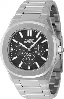 Invicta 48325 Speedway Mens Quartz Watch Black Dial Silver-tone Stainless Steel Case and Bracelet