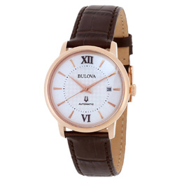 Bulova Hudson Quartz Silver-Tone Dial Mens Watch 97b225