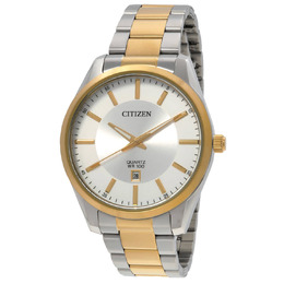 Citizen Quartz Silver Dial Two-Tone Mens Watch BI1036-57A
