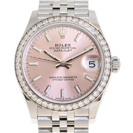 Rolex Datejust 31 Automatic Diamond Pink Dial Ladies Watch, Ref. 278384psj