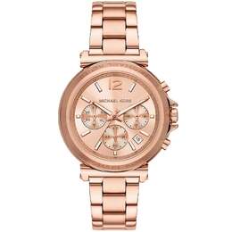 Женские часы Michael Kors Maren с циферблатом из розового золота 7898377715772 | rose gold