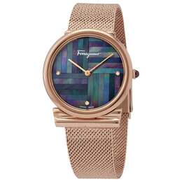 Женские часы Salvatore Ferragamo Gancini Slim с перламутровым циферблатом, цвет mother of pearl 7796753432636 | mother of pearl
