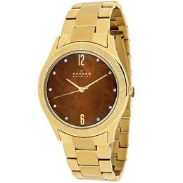 Женские часы Skagen Brown MOP с циферблатом 7047025918012 | brown mop