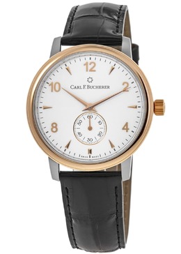Мужские часы Carl F. Bucherer Adamavi с ручным заводом, серебристым циферблатом и ремешком из кожи аллигатора 00.10316.07.26.01, серебряный 7838336417852 | silver