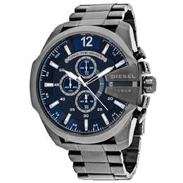 Часы Diesel Men's Mega Chief с синим циферблатом 7766767435836 | blue