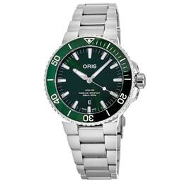 Мужские часы Oris Aquis Date с зеленым циферблатом из нержавеющей стали 01 733 7730 4157-07 8 24 05PEB 7869371383868 | green