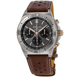 Мужские часы Breitling Chronomat B01 42 Triumph Edition с автоматическим хронографом, безелем из розового золота 18 карат, кожаным ремешком TB0134101M1X1 7909934661692 | grey
