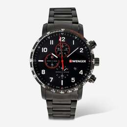 Часы Wenger Swiss Army мужские 01.1543.115 Attitude Chronograph с черным циферблатом 44 мм 7762863456316 | black