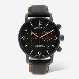 Часы Wenger Swiss Army мужские 01.1743.114 Urban Metro Chronograph с черным циферблатом 44 мм 7762860310588 | black