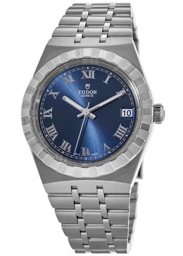 Женские часы Tudor Royal Blue с римским циферблатом из стали M28300-0006, синий 7838295982140 | blue